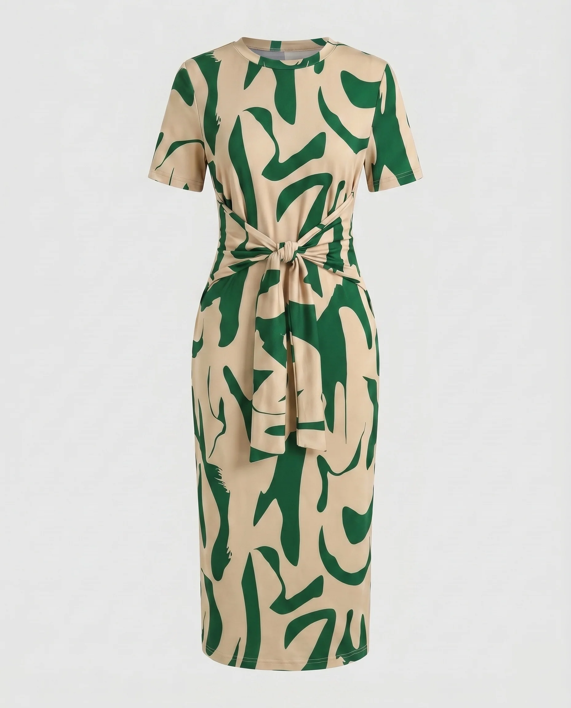 Damen Elegantes Maxikleid mit asymmetrischem Schnitt und aufregendem Muster R&B - Image 6