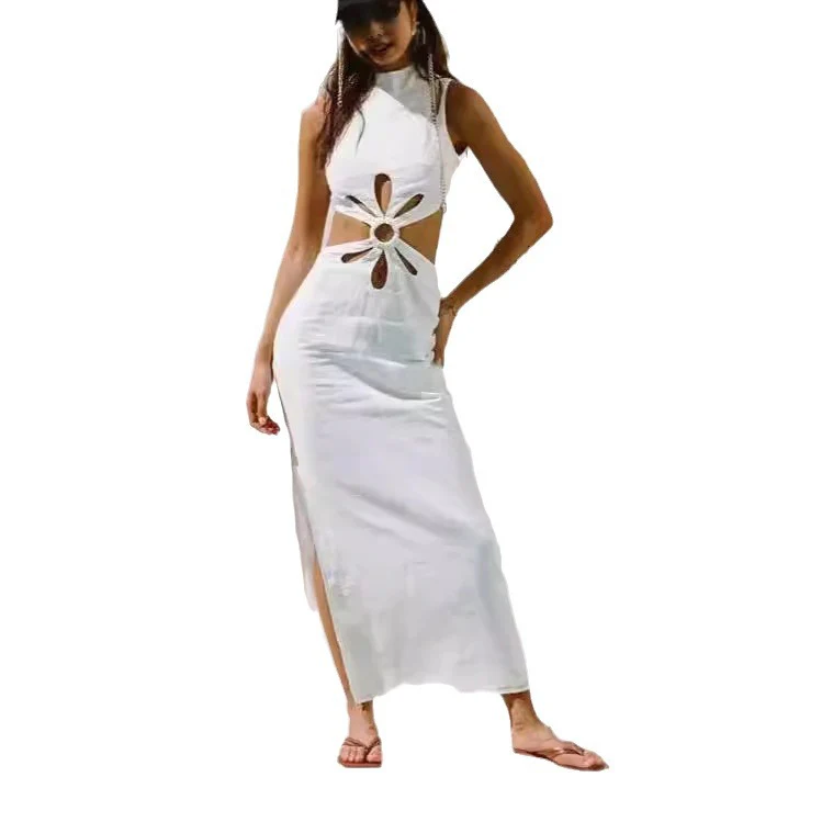 Damen Elegantes Maxikleid mit Cut-Out-Details und hohem Schlitz R&B - Image 5
