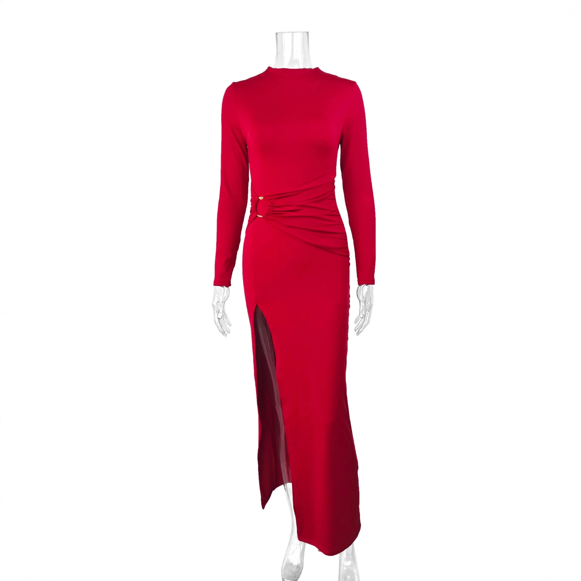 Damen Elegantes Maxikleid mit figurbetonendem Schnitt und hohem Schlitz R&B - Image 4