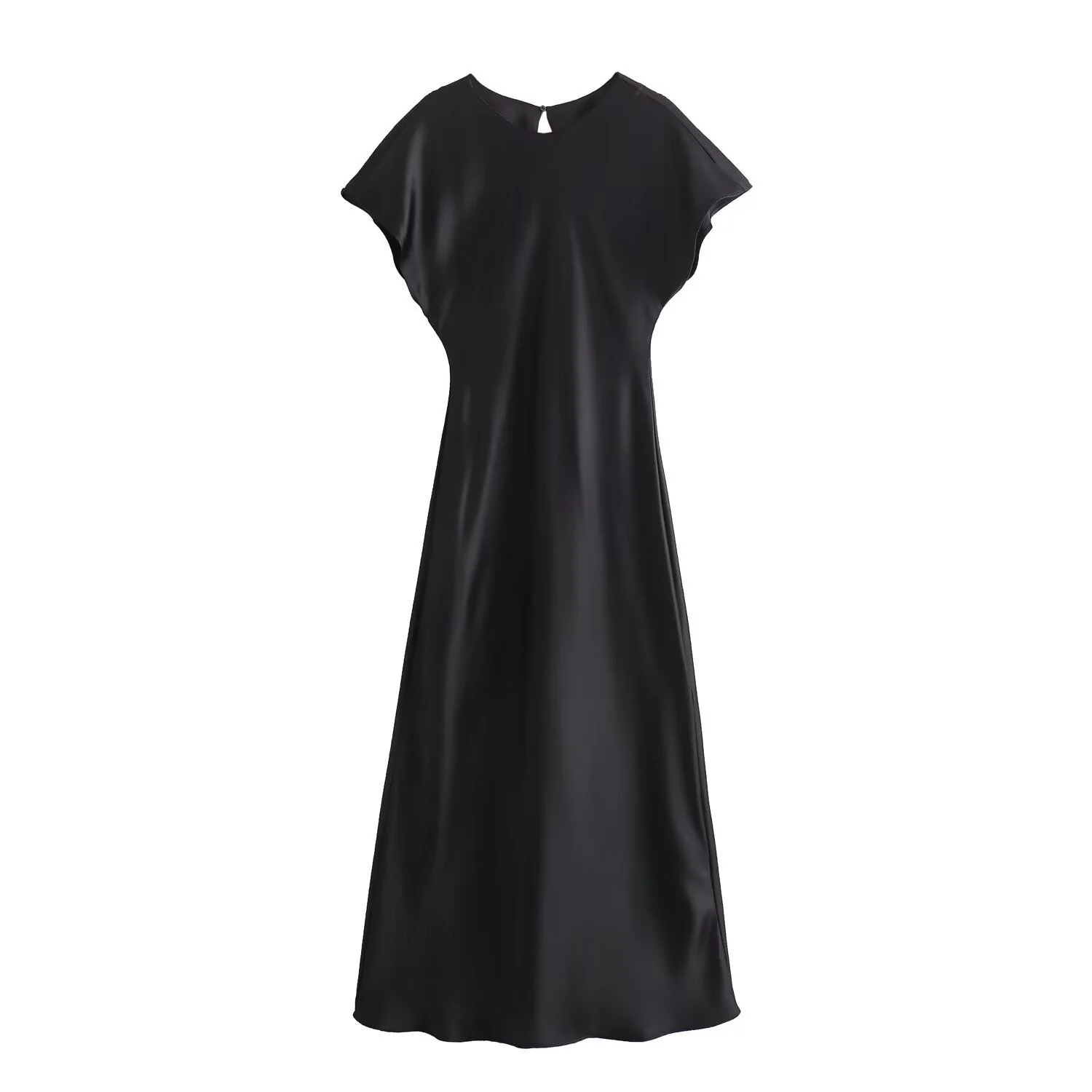 Damen elegantes Maxikleid mit fließendem Schnitt und modernem V-Ausschnitt R&B - Image 4