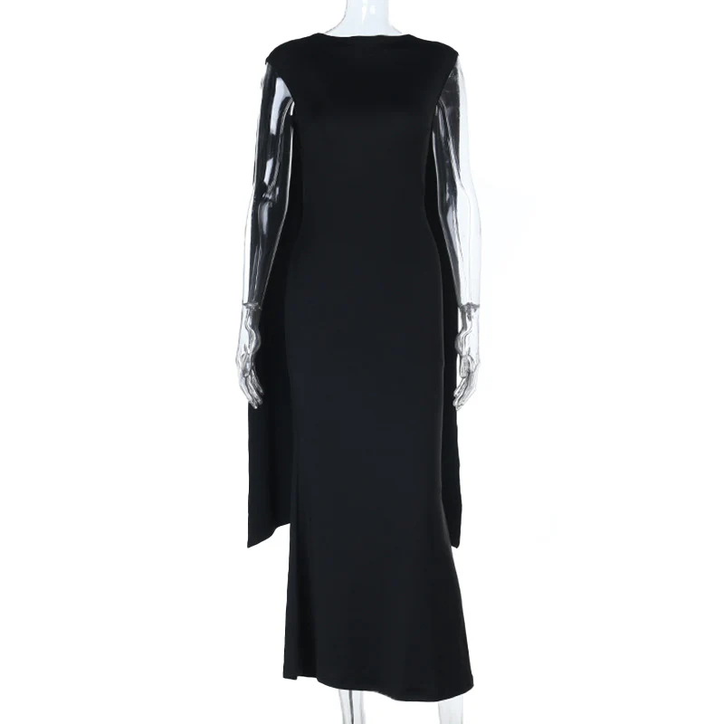 Damen elegantes Maxikleid mit raffinierten Ärmeldetails und fließender Silhouette R&B - Image 6