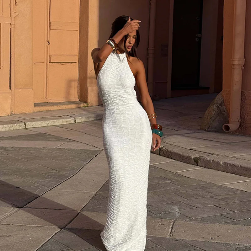 Damen elegantes Maxikleid mit schmalem Schnitt und hochgeschlossenem Design R&B - Image 2