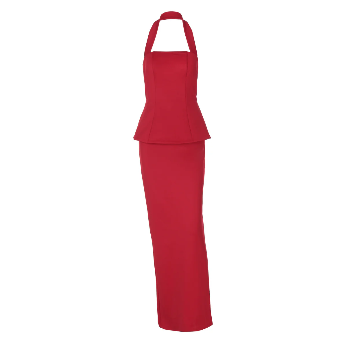 Damen Elegantes Maxikleid mit schmalem Schnitt und quadratischem Ausschnitt R&B - Image 5