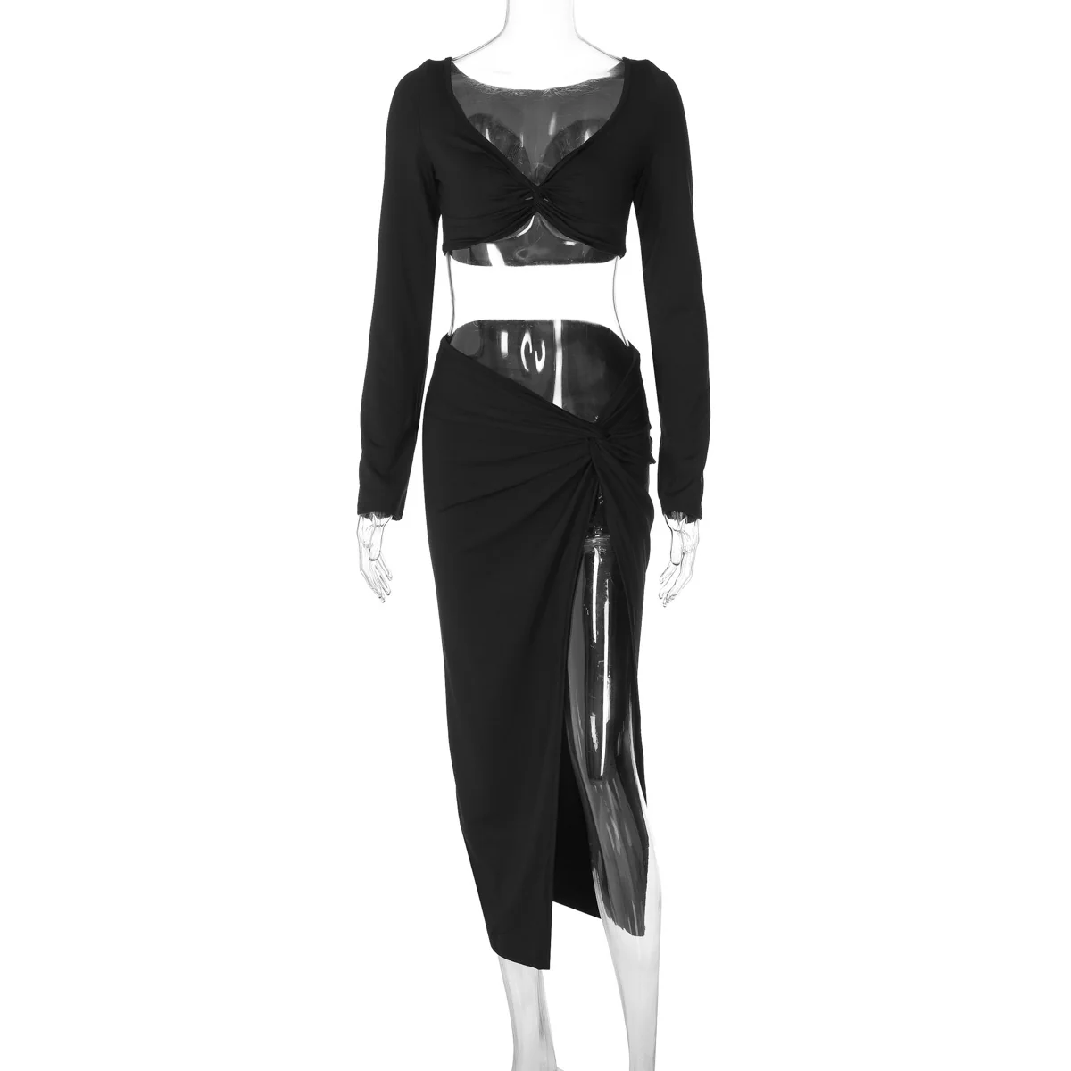 Damen Elegantes Maxikleid mit schulterfreier Gestaltung und drapierter Taillierung R&B - Image 6