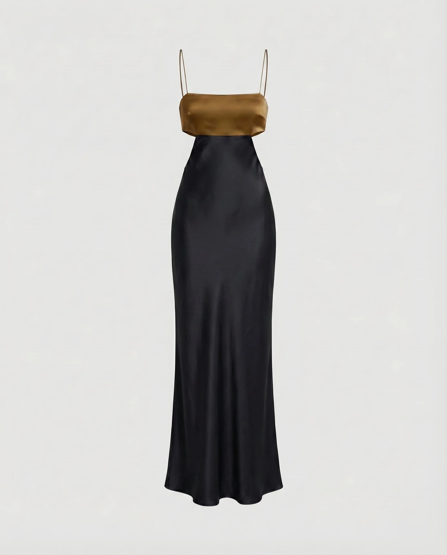 Damen elegantes Maxikleid mit Spaghettiträgern und seitlichen Cut-Outs - Image 6