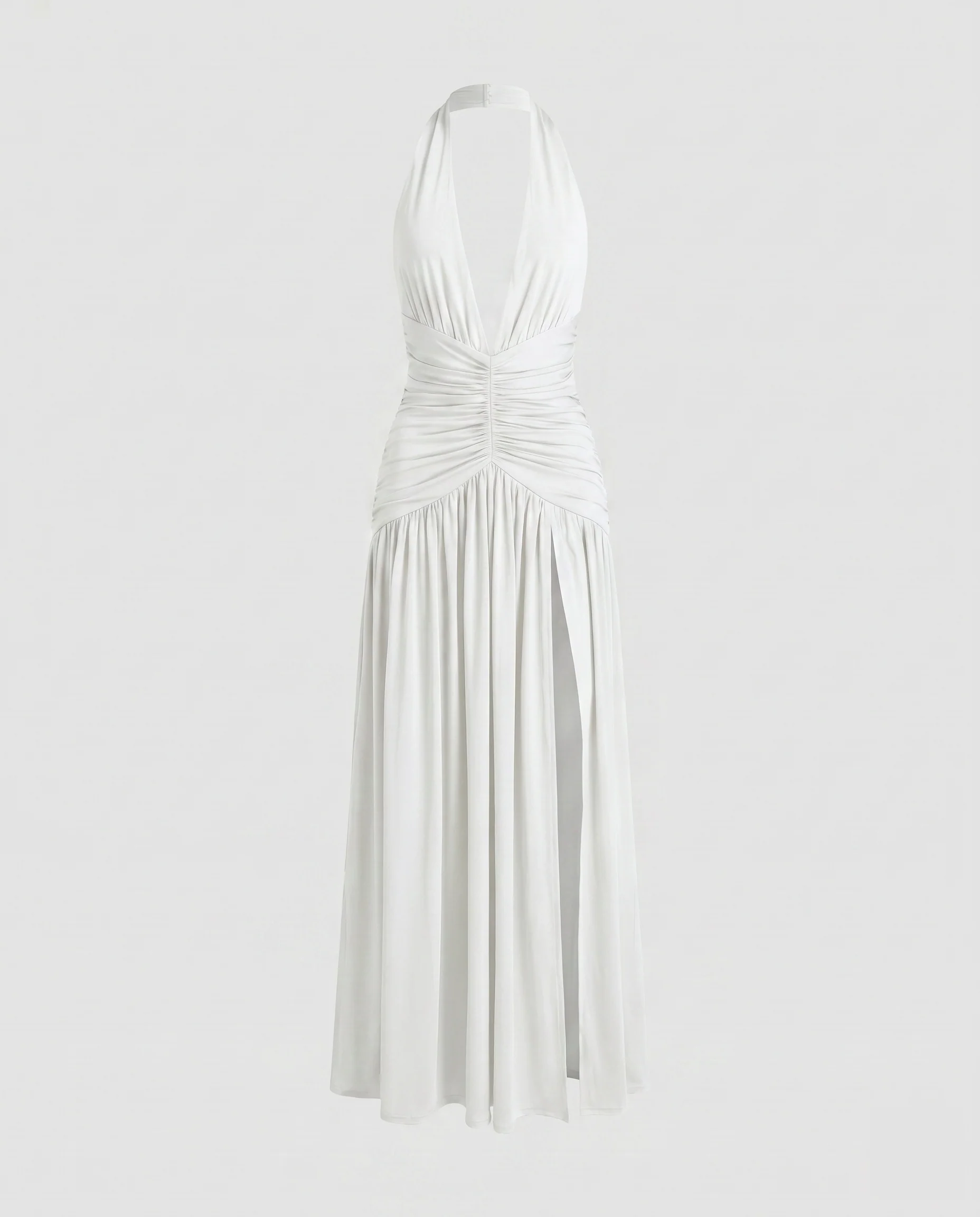 Damen Elegantes Maxikleid mit tiefem V-Ausschnitt und raffiniertem Drapé R&B - Image 11