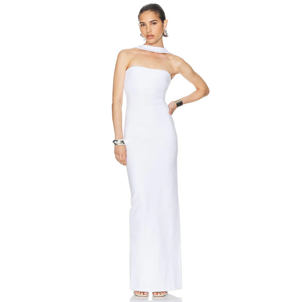 Damen elegantes Maxikleid mit verstellbaren Trägern Heidi-Mode - Image 3