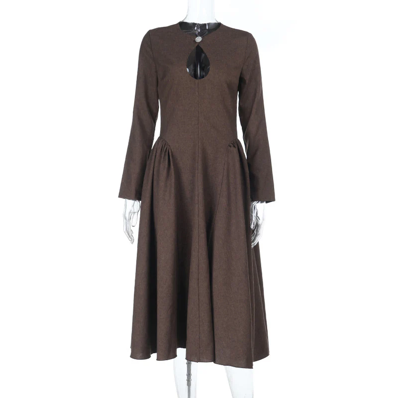 Damen elegantes Midikleid mit schickem Ausschnitt und taillierter Silhouette R&B - Image 6