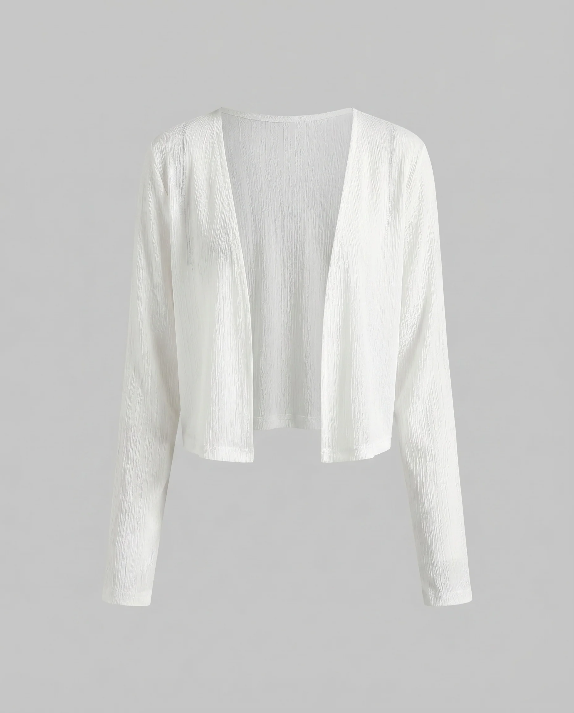 Damen elegantes Oberteil mit feinem Rippdesign und lässigem Cardigan - Image 5