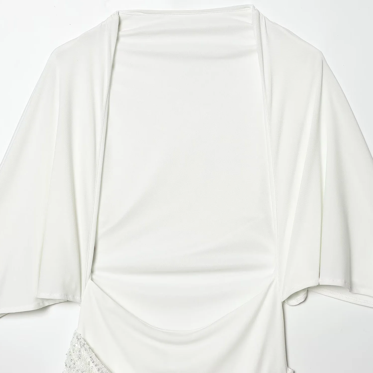 Damen elegantes Oberteil mit geschwungenem Saum und funkelnden Applikationen R&B - Image 4