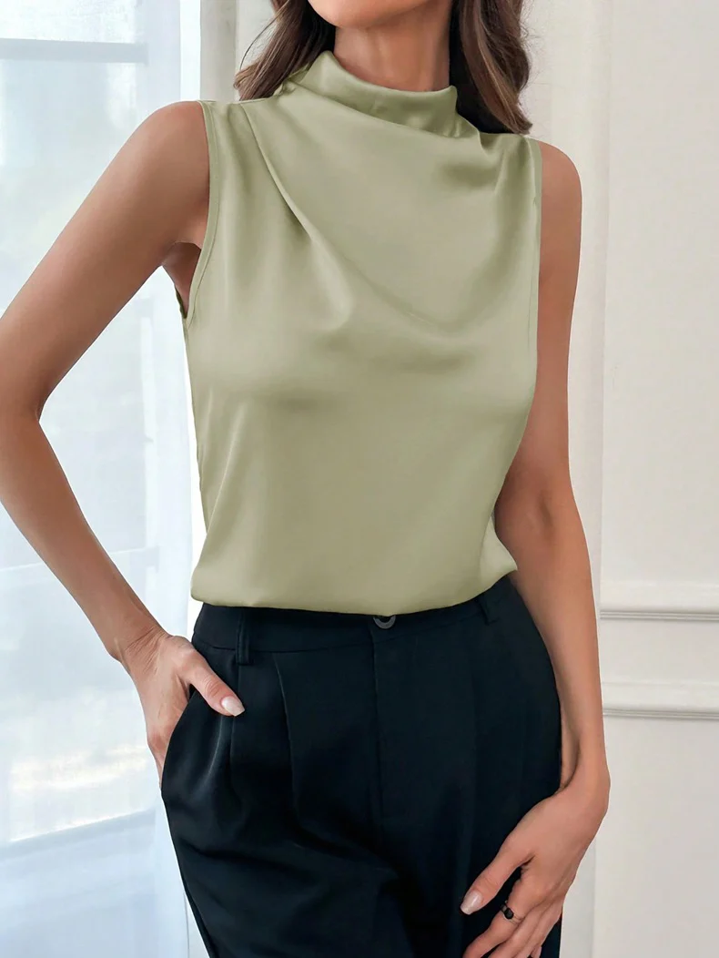 Damen Elegantes Oberteil mit hochgeschlossenem Kragen R&B - Image 7