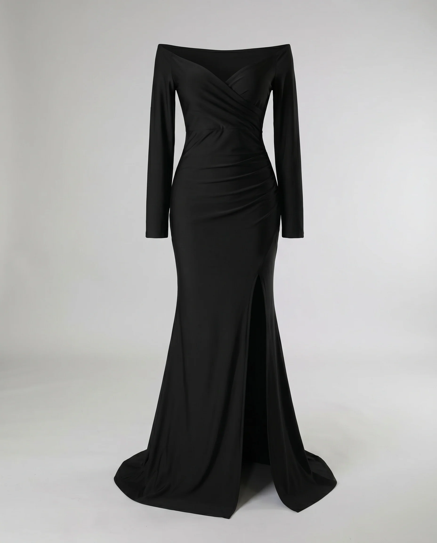 Damen Elegantes Off-Shoulder Maxikleid mit figurbetonter Silhouette und Schlitz R&B - Image 6