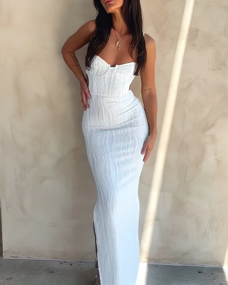 Damen Elegantes Sommer-Maxikleid mit floralem Design und schmalem Schnitt R&B - Image 8