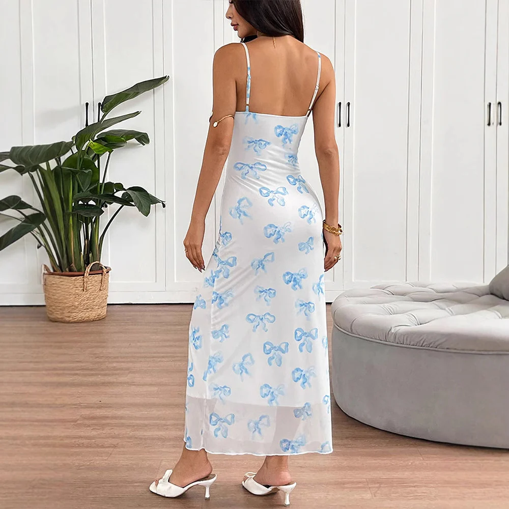 Damen Elegantes Sommerkleid im minimalistischen Stil mit feinen Spaghetti-Trägern R&B - Image 4