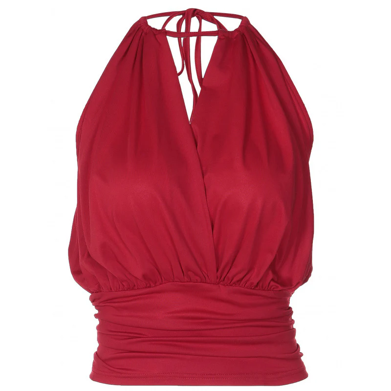 Damen Elegantes Spaghetti-Trägertop mit raffiniertem Faltenwurf R&B - Image 5