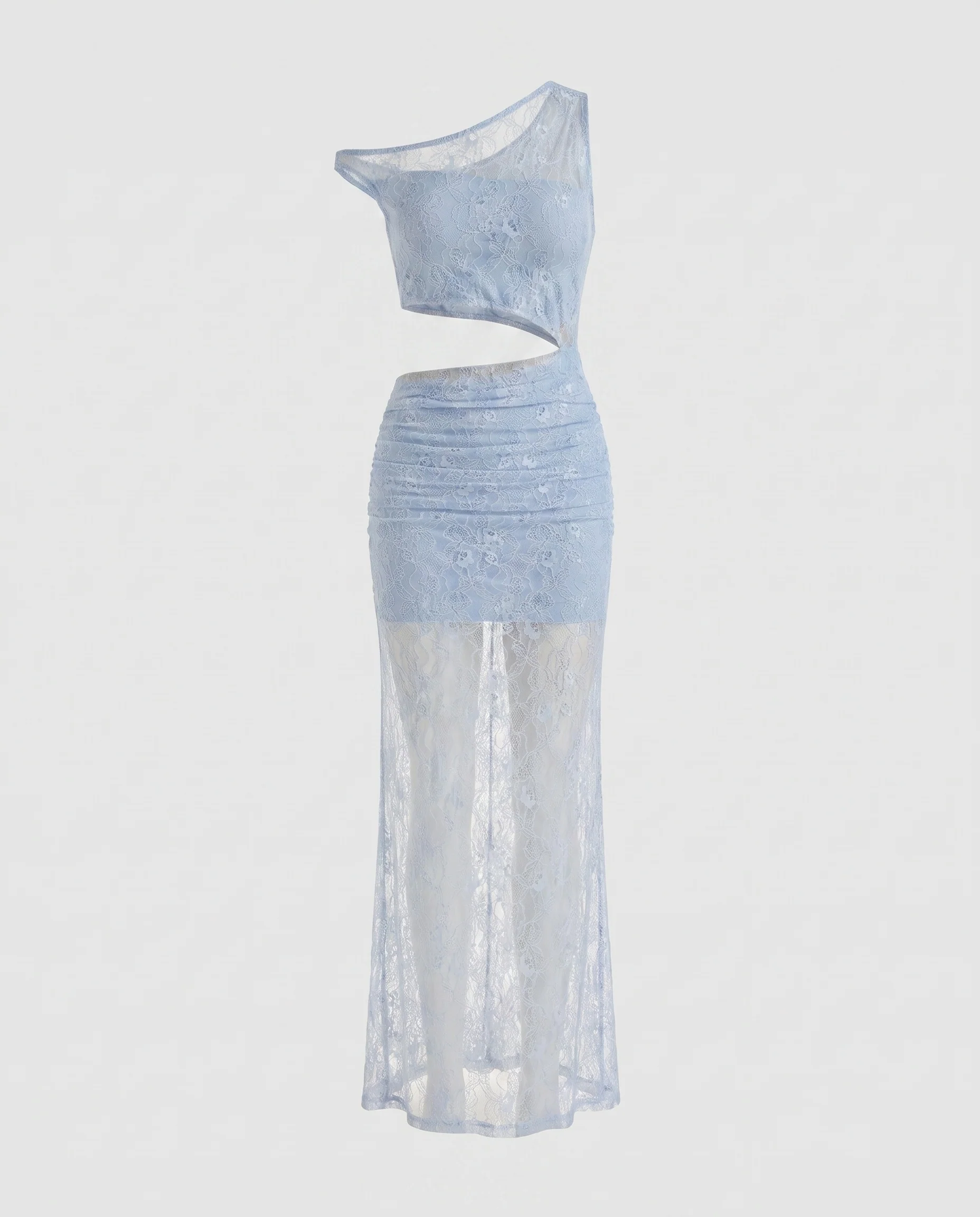 Damen Elegantes Spitzenkleid mit asymmetrischem Schnitt und raffinierten Details R&B - Image 4