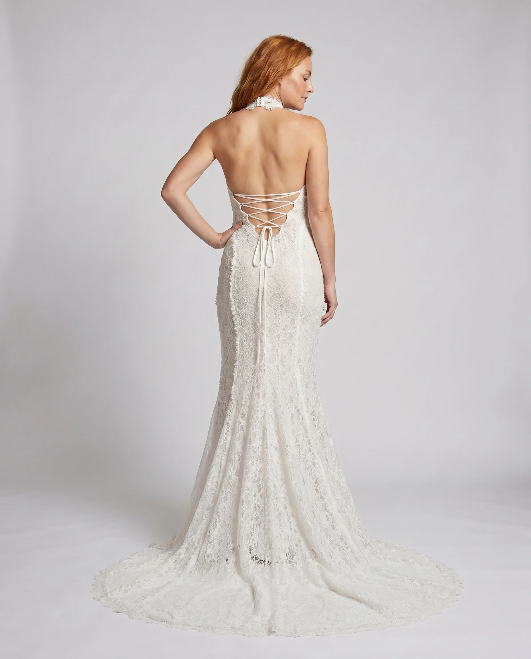 Damen Elegantes Spitzenkleid mit figurbetontem Schnitt und schwingendem Saum R&B - Image 4