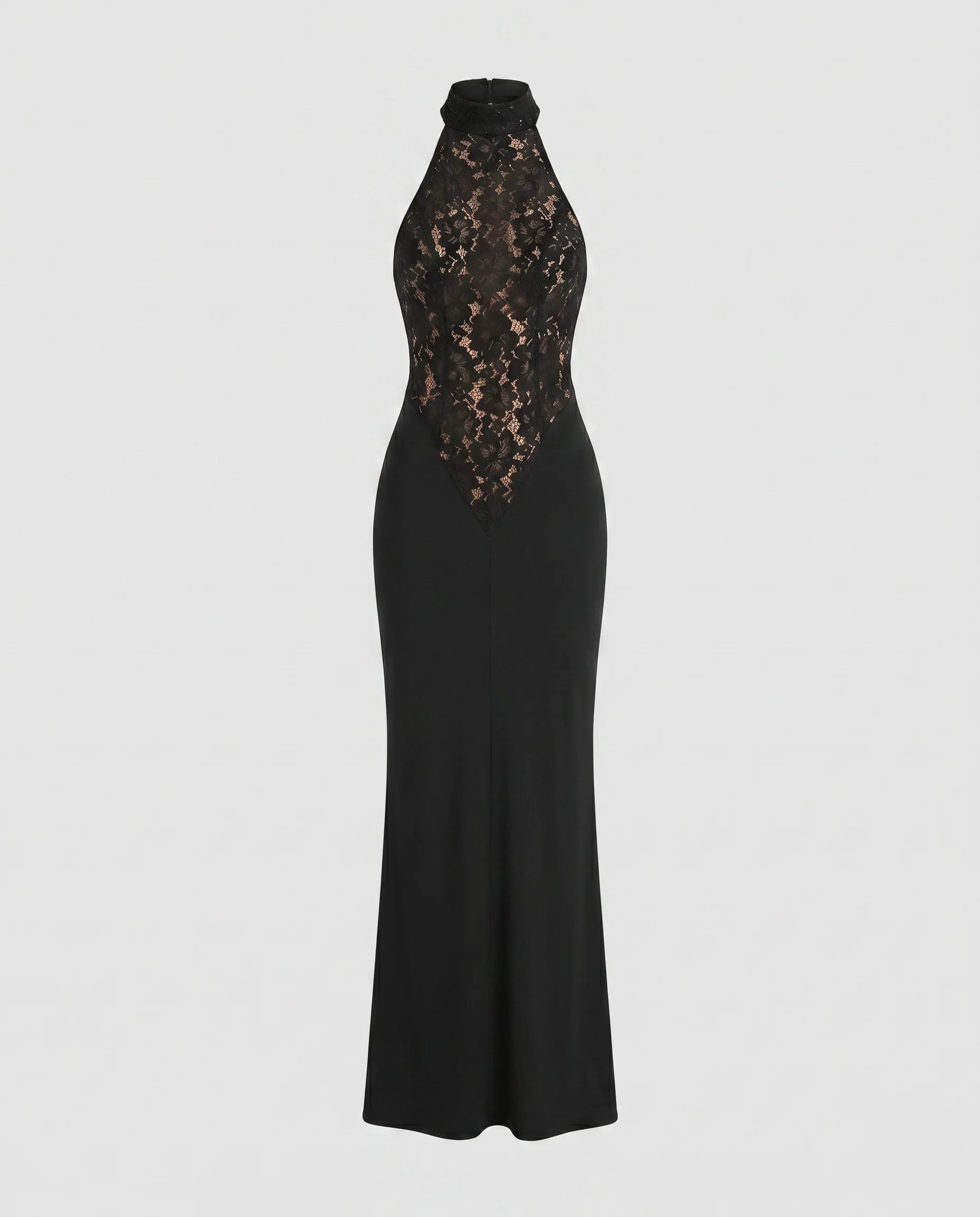 Damen Elegantes Spitzenkleid mit hochgeschlossenem Design und figurformender Silhouette R&B - Image 5