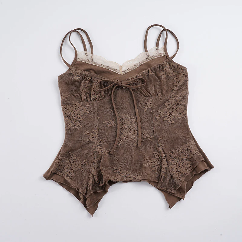 Damen elegantes Spitzenoberteil mit zarter Raffung Heidi-Mode - Image 7