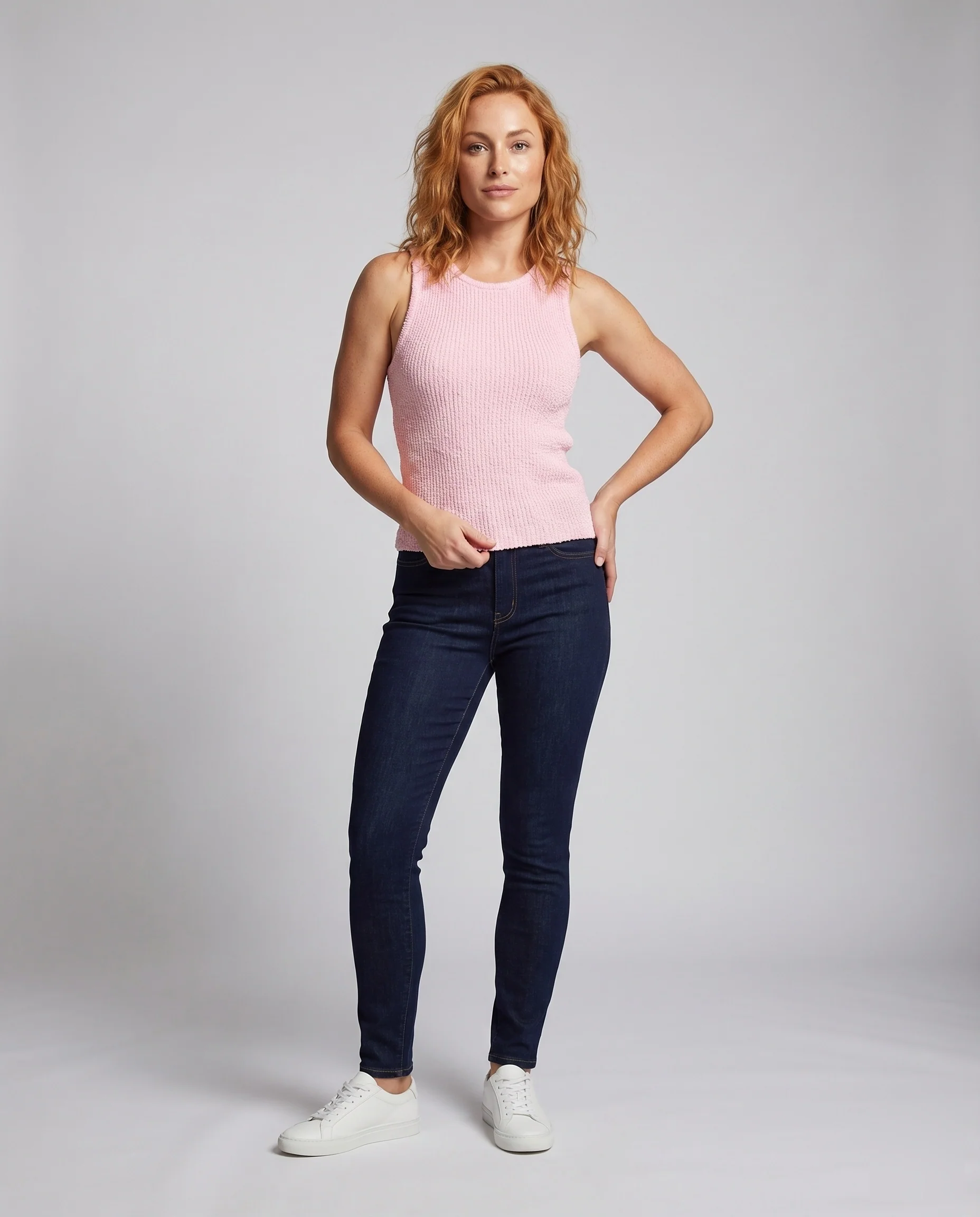 Damen elegantes Strickoberteil mit glitzernden Akzenten