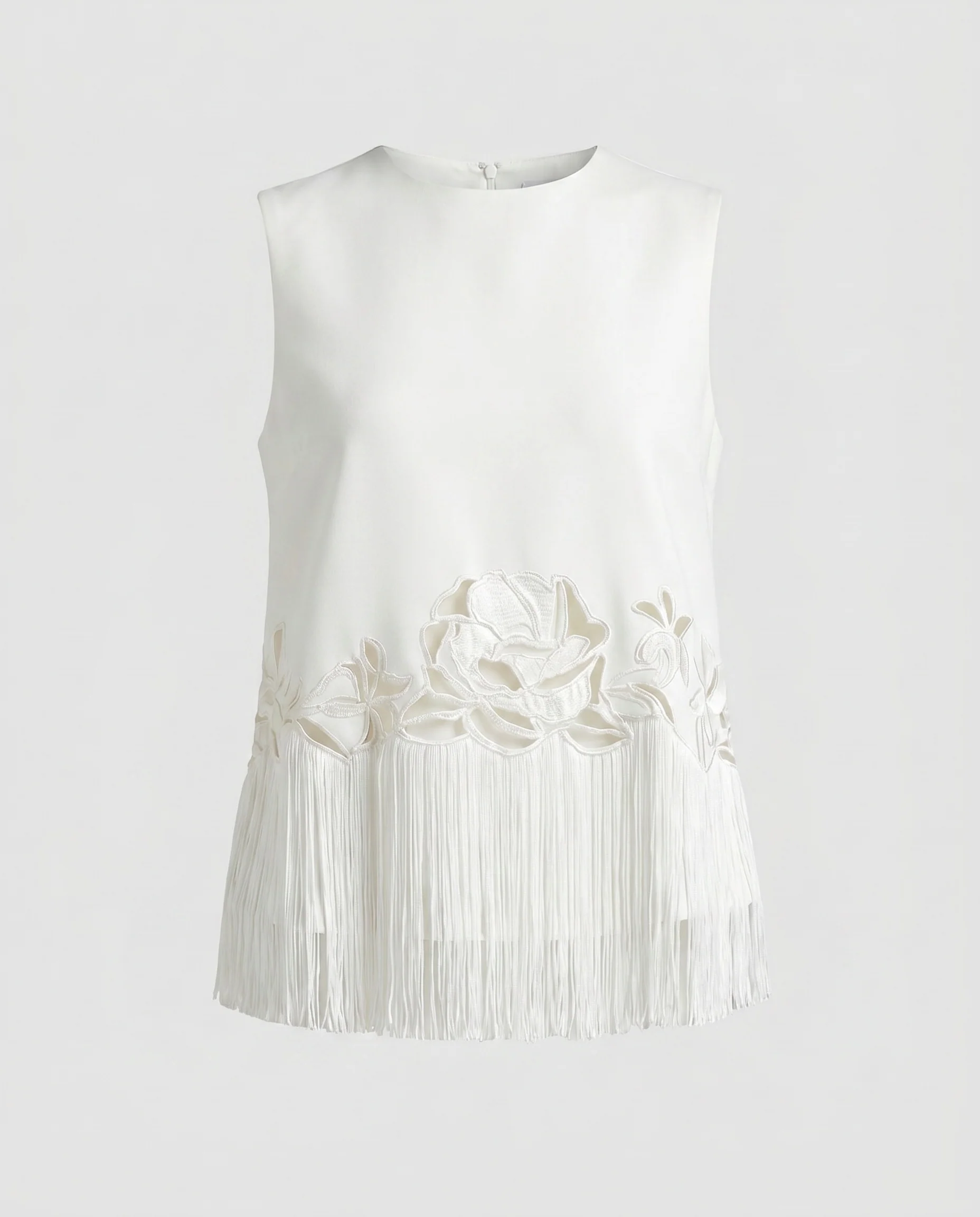 Damen Elegantes Top mit Fransen und floralem Stickdesign R&B - Image 5