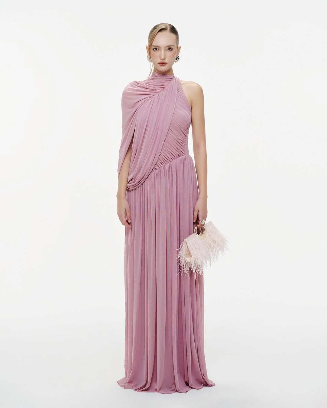 Damen Elegantes Wickelkleid mit asymmetrischem Design und fließendem Drapée Heidi-Mode - Image 6