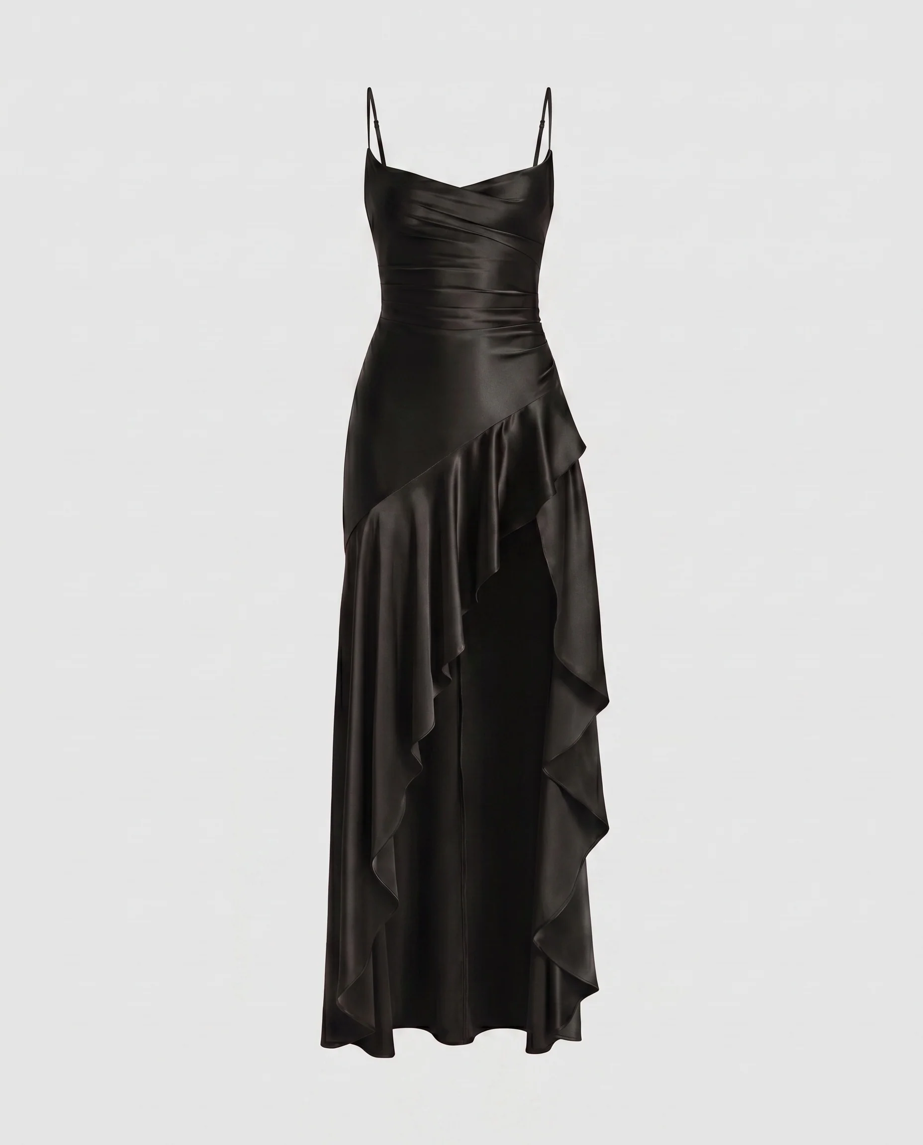Damen Elegantes Wickelkleid mit asymmetrischem Saum und raffinierten Trägern R&B - Image 7
