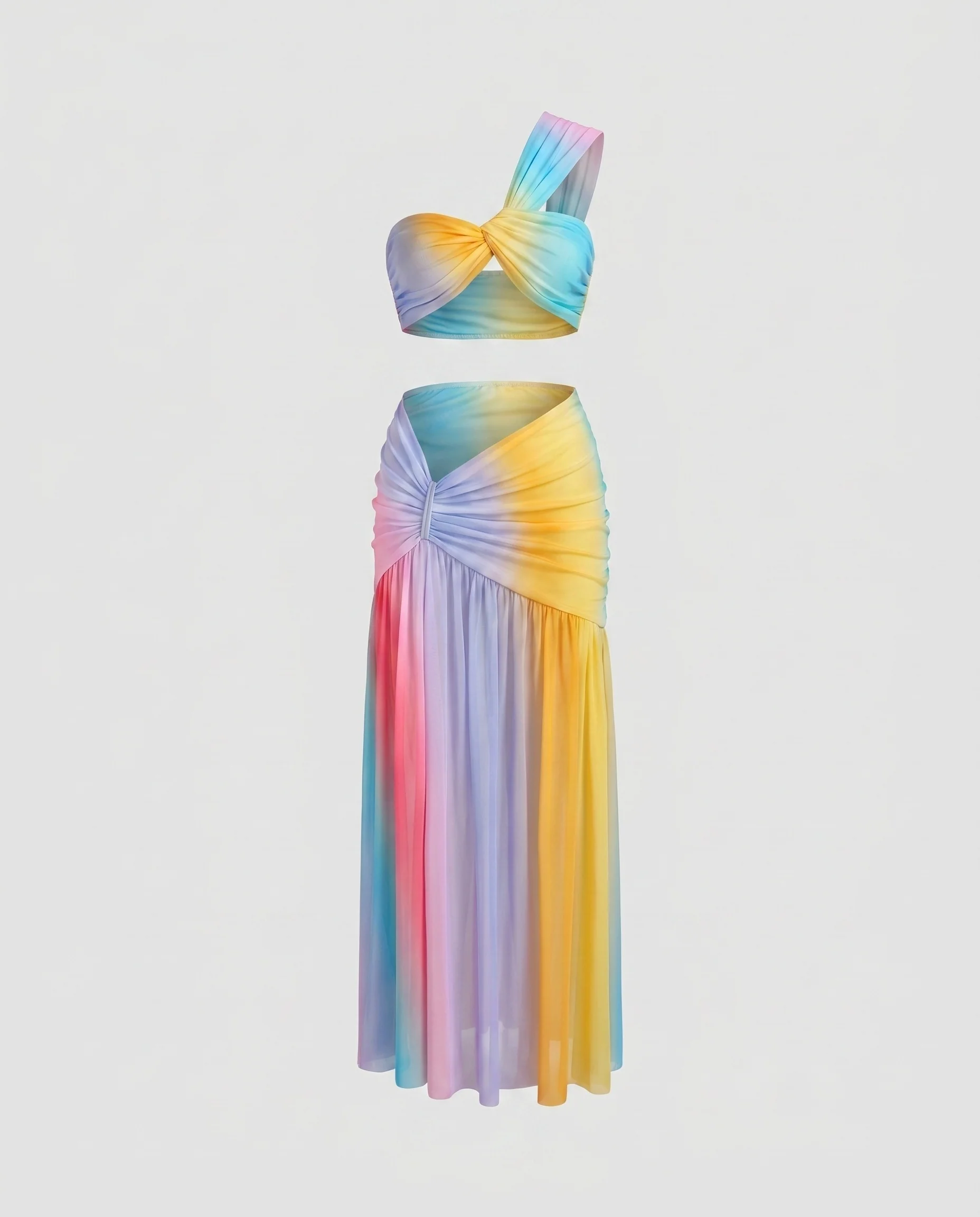 Damen Elegantes Wickelkleid mit asymmetrischem Schnitt und tiefem Schlitz R&B - Image 4