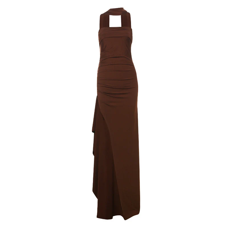 Damen Elegantes Wickelkleid mit hochgeschlossenem Design und kreativer Drapierung R&B - Image 7