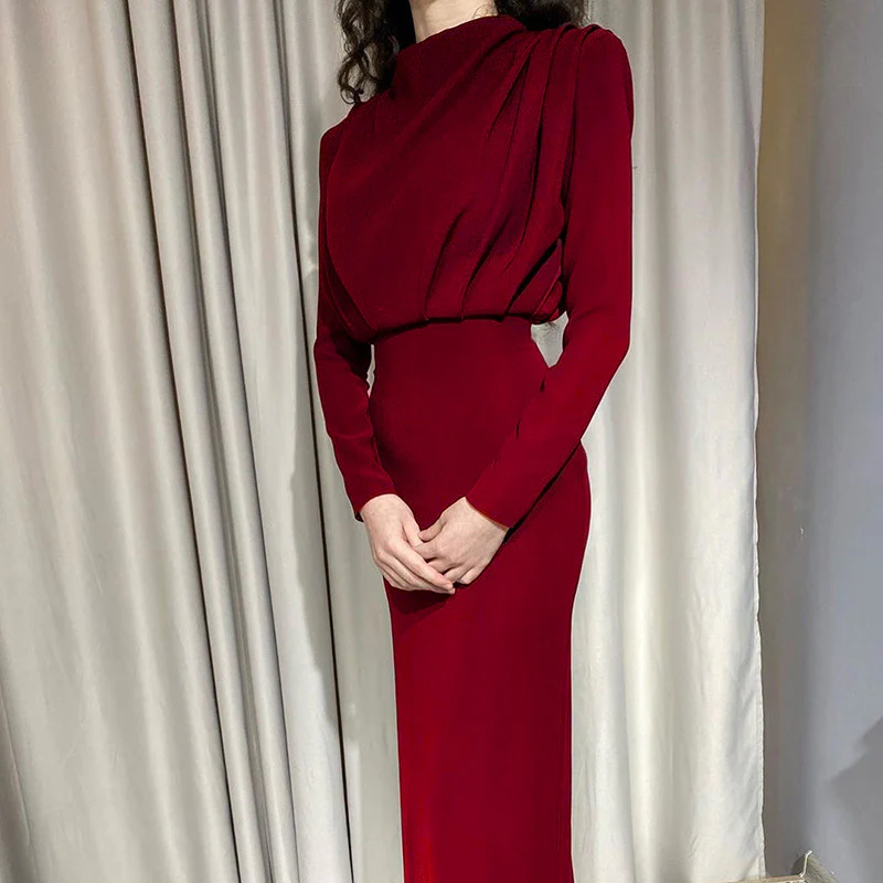 Damen Elegantes Wickelkleid mit Raffungen und langem Schnitt R&B - Image 13