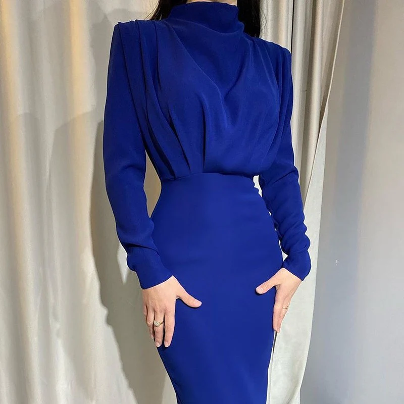 Damen Elegantes Wickelkleid mit Raffungen und langem Schnitt R&B - Image 14