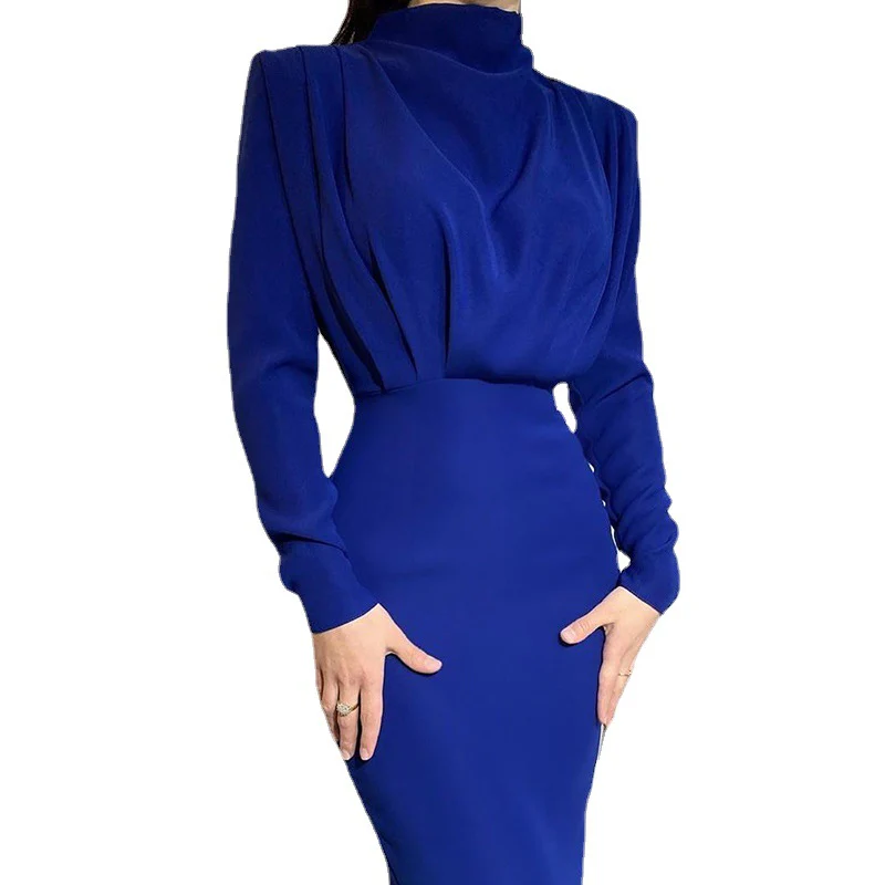 Damen Elegantes Wickelkleid mit Raffungen und langem Schnitt R&B - Image 8