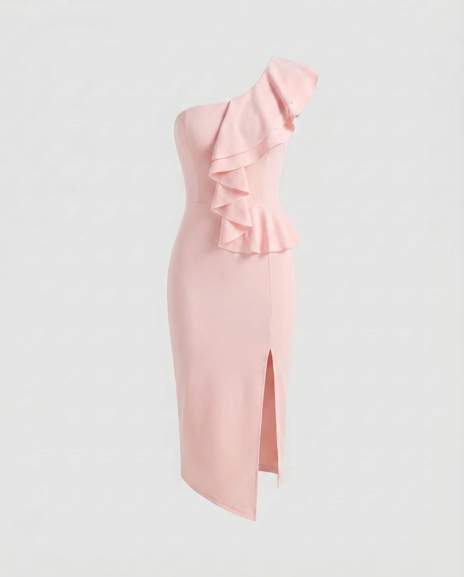 Damen Elegantes Wickelkleid mit Rüschendetails und tiefem Schlitz R&B - Image 5