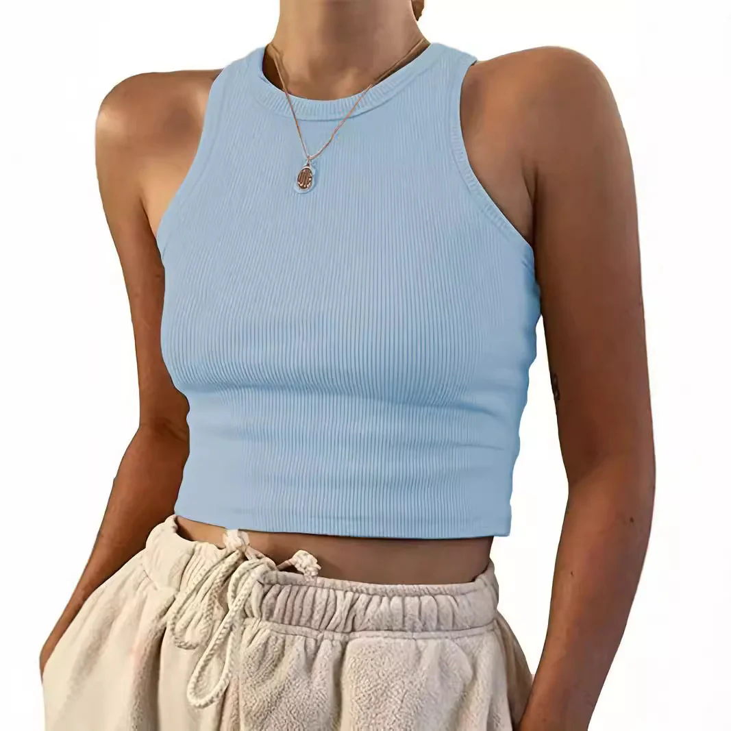 Damen eng anliegendes Crop-Top mit strukturiertem Rippdesign R&B - Image 3