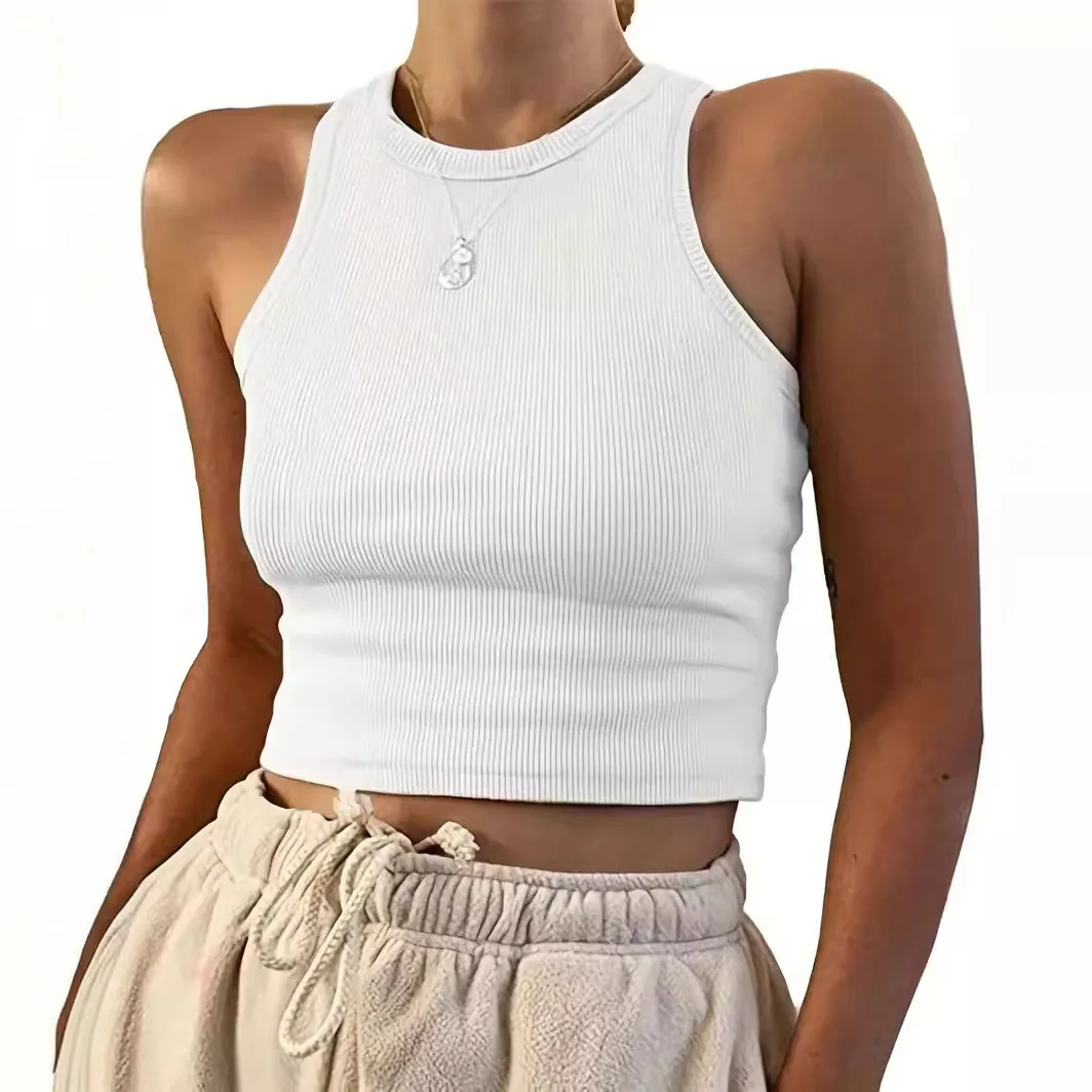 Damen eng anliegendes Crop-Top mit strukturiertem Rippdesign R&B - Image 5
