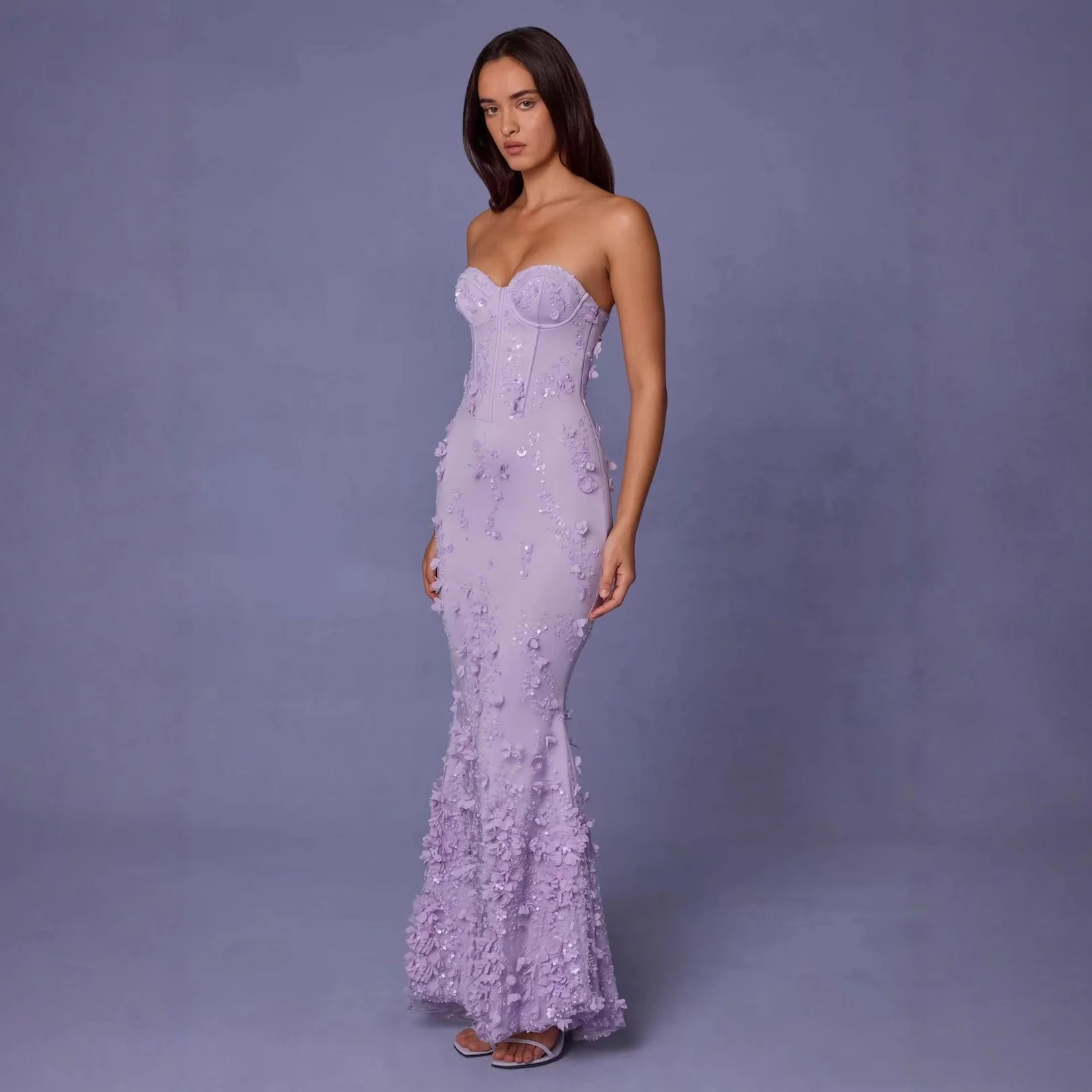 Damen Etuikleid mit floralen Stickereien R&B - Image 2