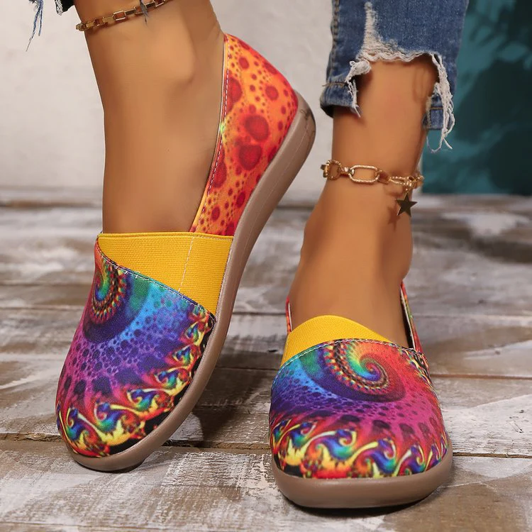 Damen farbenfrohe und bequeme Freizeitschlüpfschuhe R&B - Image 4