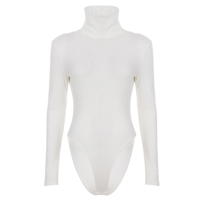 Damen figurbetonter Langarm-Bodysuit mit hohem Kragen Heidi-Mode - Image 7
