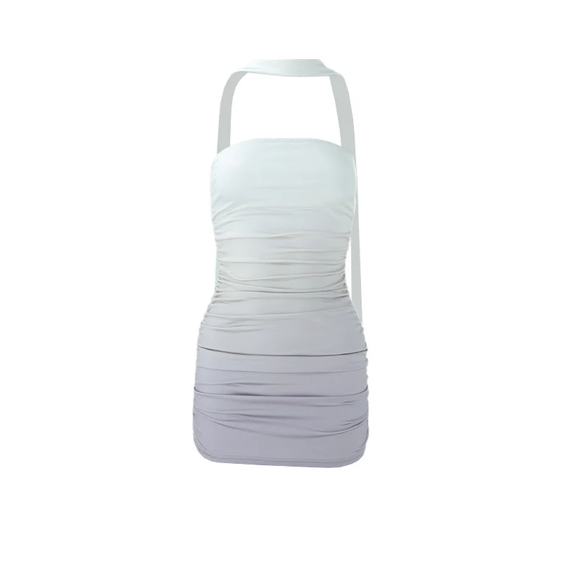 Damen figurbetontes Abendkleid mit schulterfreiem Design und seitlichem Gefransten R&B - Image 7