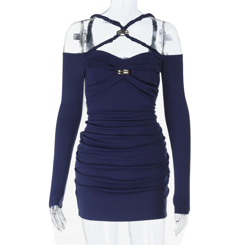 Damen figurbetontes Abendkleid mit schulterfreier Gestaltung und eleganten Raffungselementen R&B - Image 6
