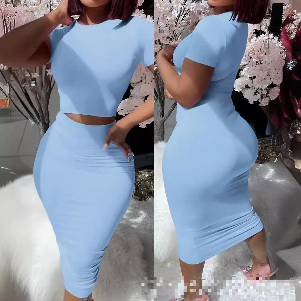 Damen Figurbetontes Kleid-Set mit kurzem Oberteil und Pencil-Rock R&B - Image 7