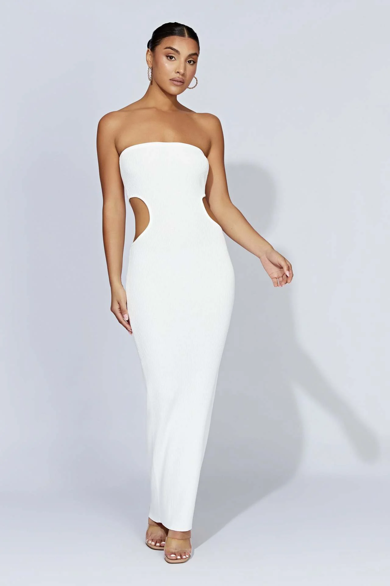 Damen figurbetontes Langarmkleid mit Cut-Outs R&B - Image 4