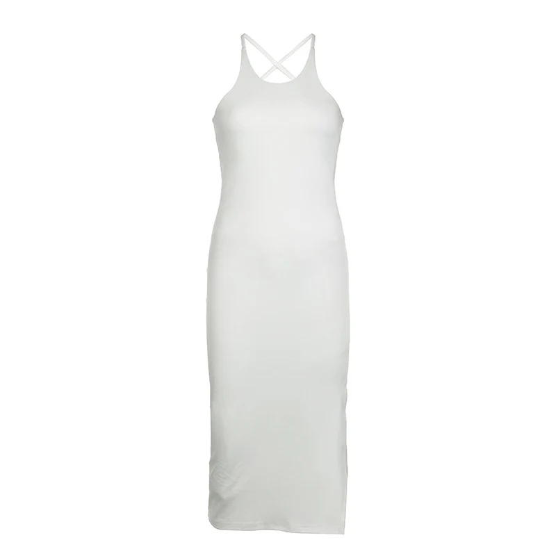 Damen figurbetontes Maxikleid mit seitlichen Schlitzen und hochwertigen Bindeträgern Heidi-Mode - Image 6