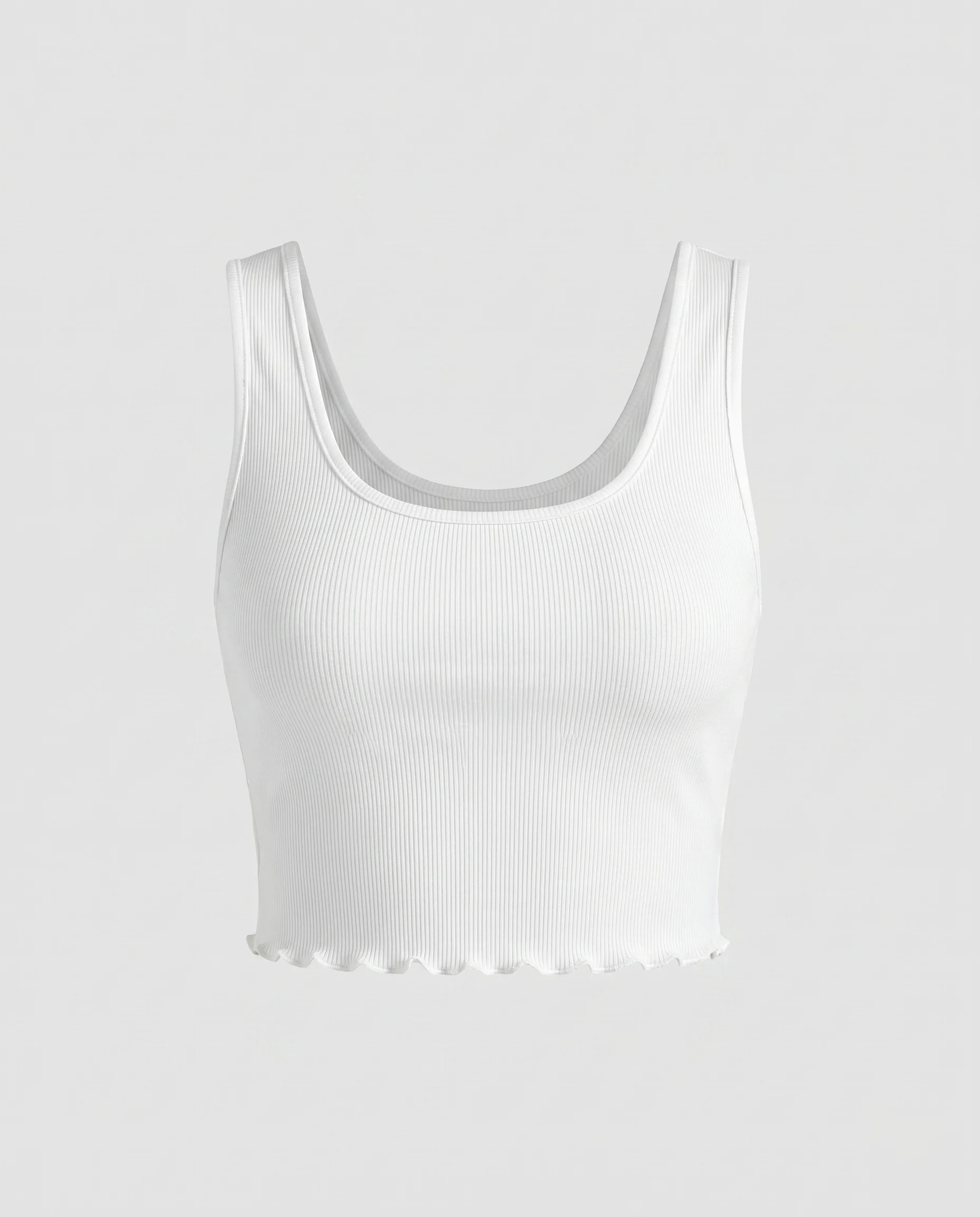 Damen figurbetontes Ripp-Crop-Top - Image 4