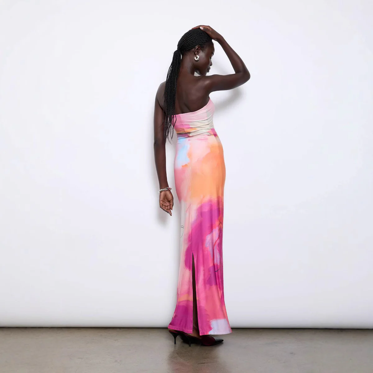 Damen figurbetontes Sommerkleid im Aquarell-Design R&B - Image 3