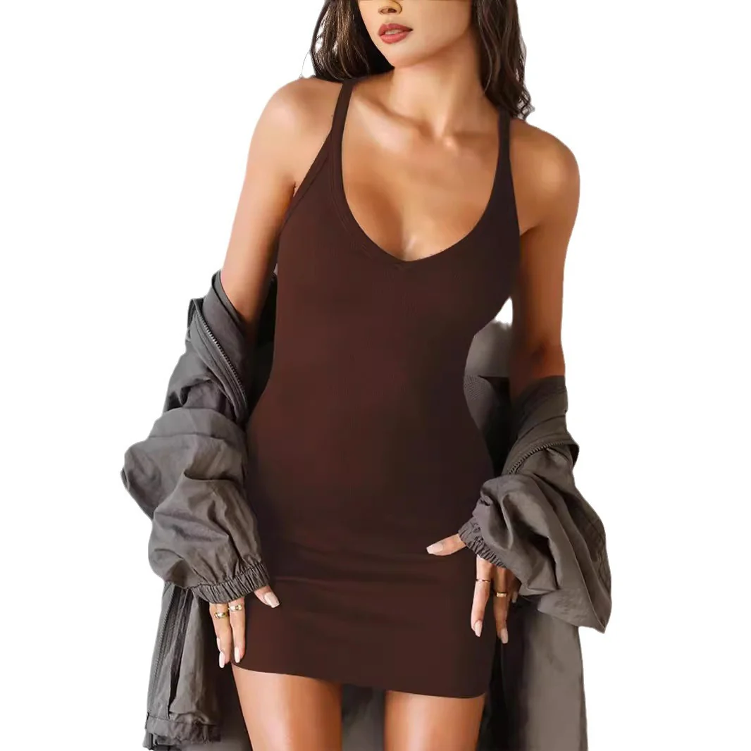 Damen figurbetontes Spaghettiträger Kleid R&B - Image 5