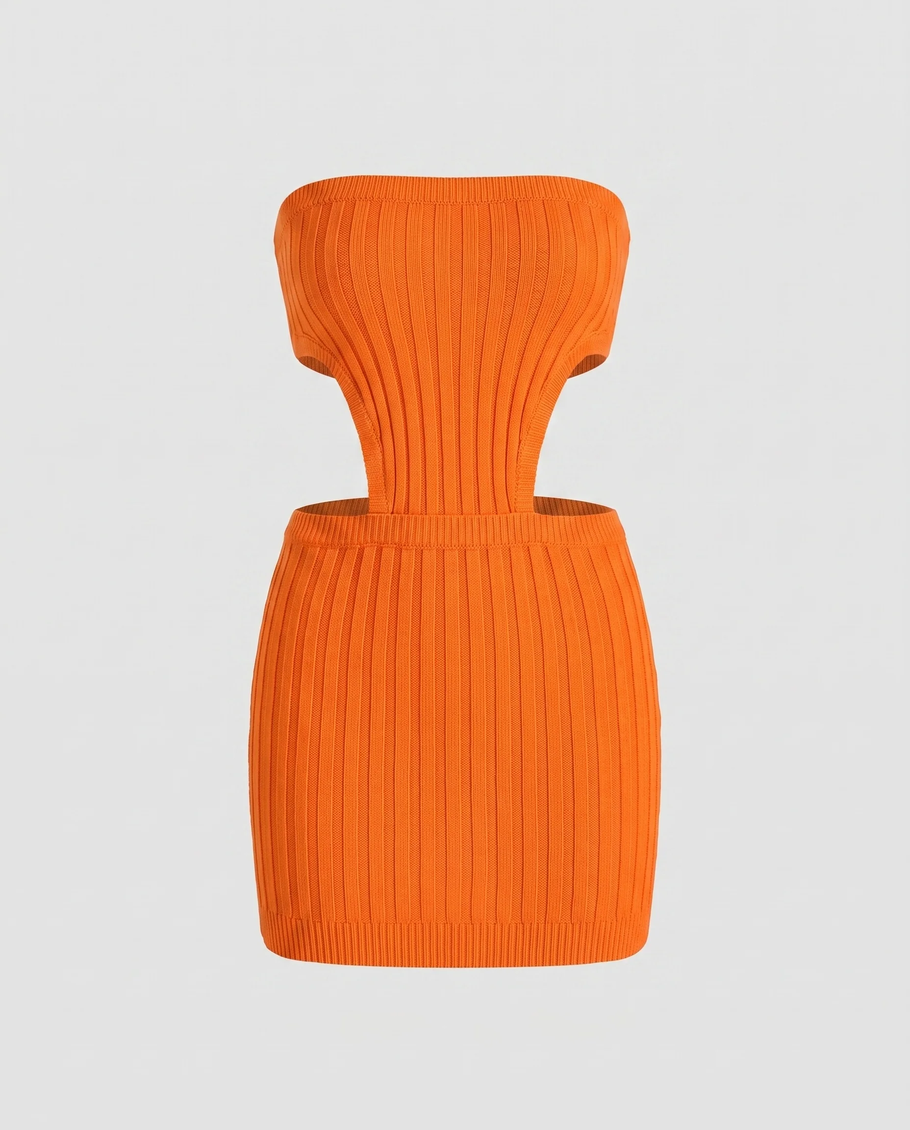Damen figurbetontes Strickkleid mit Cut-Out-Details - Image 5