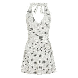 Damen figurbetontes Strickkleid mit V-Ausschnitt und kontrastierenden Streifen Heidi-Mode - Image 7