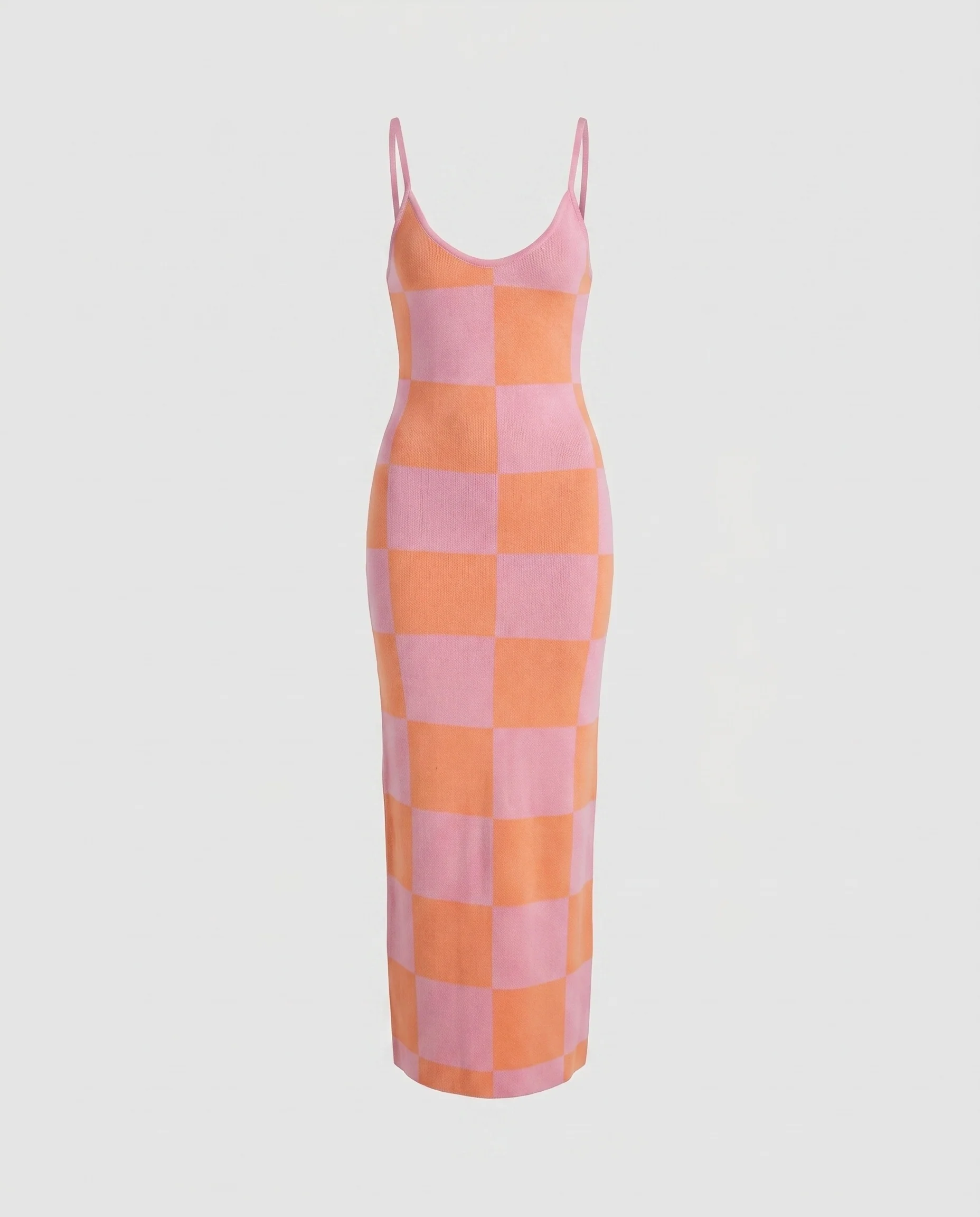 Damen figurbetontes Strickkleid mit Wellenmuster - Image 5