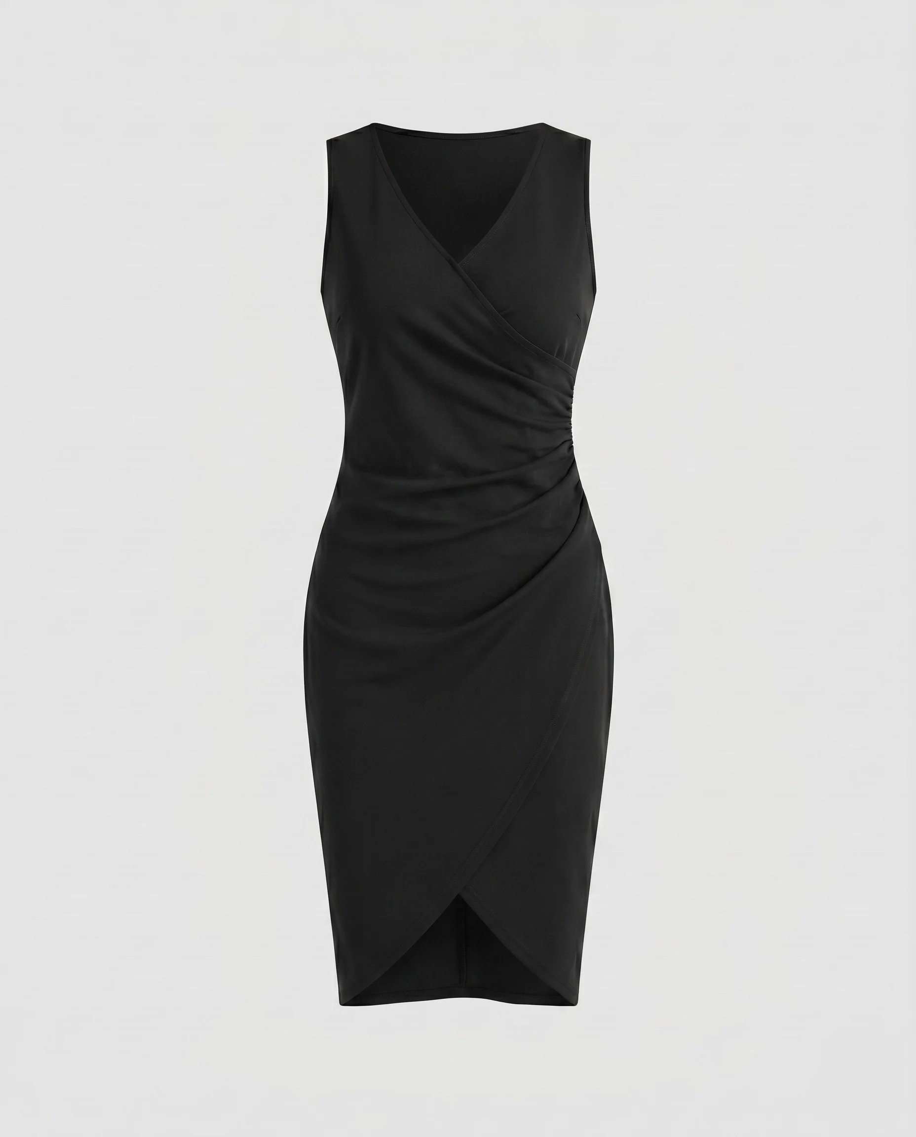 Damen Figurbetontes Wickelkleid mit V-Ausschnitt R&B - Image 11